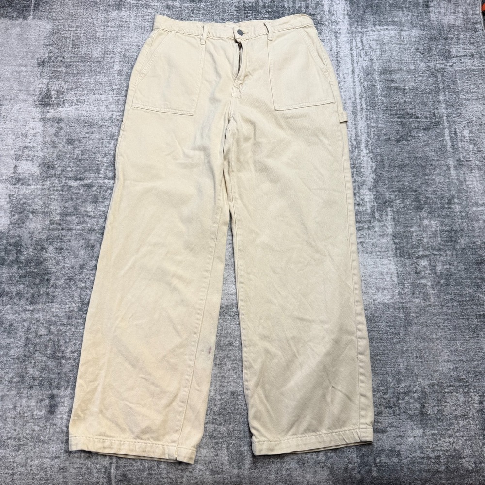 Altar'd State Jeans Womens 29 Cream Emory Carpenter Dad Jeans Relaxed Straight